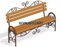 Лавочка кованная МАФ 1606 в Чеченской Республике