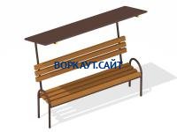 Лавочка под навесом МАФ 1607 в Чеченской Республике