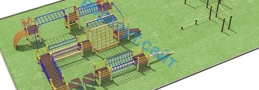 Проект спортплощадки с полосой препятствий в Чеченской Республике