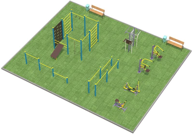 Проект спортплощадки 150 метров в Чеченской Республике в Чеченской Республике