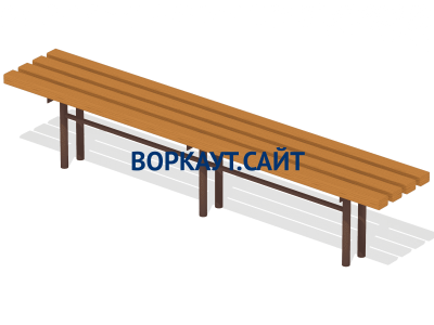 Двухметровая лавочка без спинки 2 м МАФ 1602 в Чеченской Республике