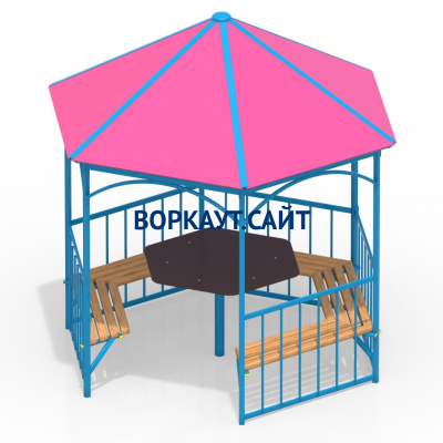 Беседка со столом и лавками МАФ 4121 в Чеченской Республике