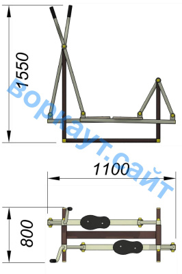 Уличный тренажер "Лыжник" УТ 008 в Чеченской Республике
