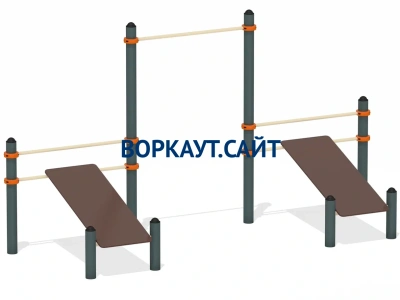 Воркаут с турником и двойной скамьей для пресса ВС-28 в Чеченской Республике