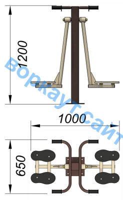 Уличный тренажер "Маятник" УТ 004 в Чеченской Республике