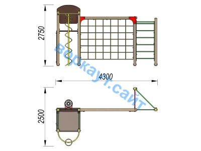 Детский спортивный комплекс Игровой ДСК 3111 в Чеченской Республике