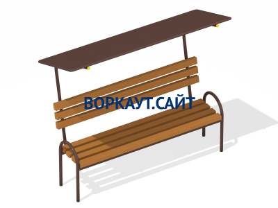 Лавочка под навесом МАФ 1607 в Чеченской Республике