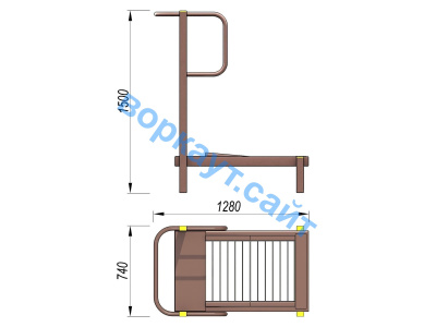 Уличный тренажер Беговая дорожка УТ 009 в Чеченской Республике