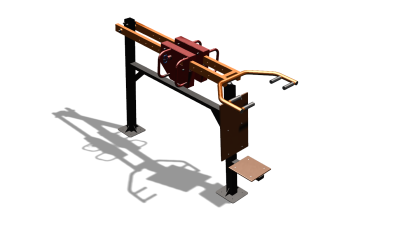 Силовой уличный тренажер  "Жим сидя"  УТ412 в Чеченской Республике
