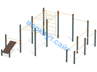 Спортивный комплекс воркаут ВС-50 в Чеченской Республике