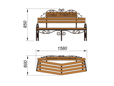 Скамья примирения МАФ 1610 в Чеченской Республике