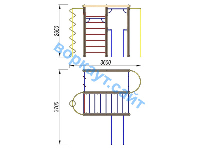 Детский спортивный комплекс Гимнастический ДСК 3107 в Чеченской Республике