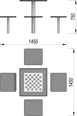 Шахматный стол МАФ 3516 в Чеченской Республике