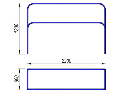 Брусья разновысокие МАФ 3531 в Чеченской Республике