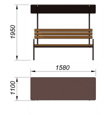 Лавочка под навесом МАФ 1607 в Чеченской Республике