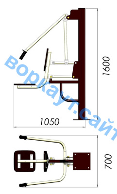 Уличный тренажер "Жим от груди" УТ 002 в Чеченской Республике