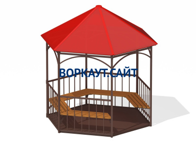 Беседка с лавками и полом МАФ 4122 в Чеченской Республике