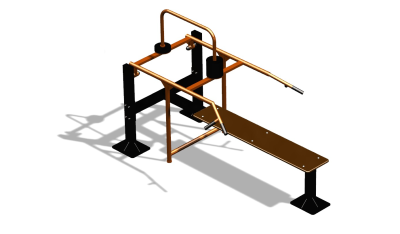 Силовой уличный тренажер  "Горизонтальный жим"  УТ402 в Чеченской Республике