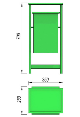 Урна с крышкой МАФ 1631 в Чеченской Республике