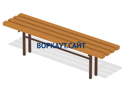 Лавочка без спинки МАФ 1601 в Чеченской Республике