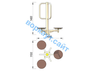 Уличный тренажер Орбита УТ 011 в Чеченской Республике