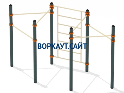 Воркаут турник разноуровневый с шведской стенкой ВС-25 в Чеченской Республике