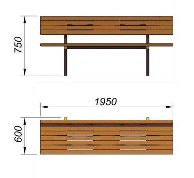Диван уличный МАФ 1608 в Чеченской Республике