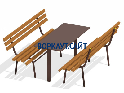 Дачный комплект из 2 лавочек и стола МАФ 1620 в Чеченской Республике