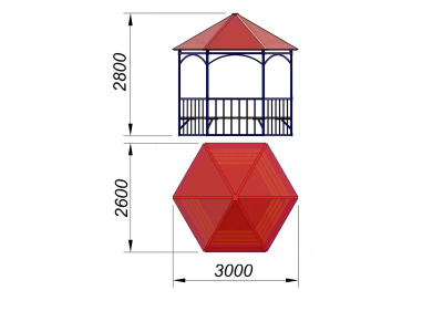 Беседка с лавками МАФ 4120 в Чеченской Республике