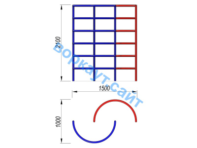 Шведская стенка полукруглая ДСК 3503 в Чеченской Республике